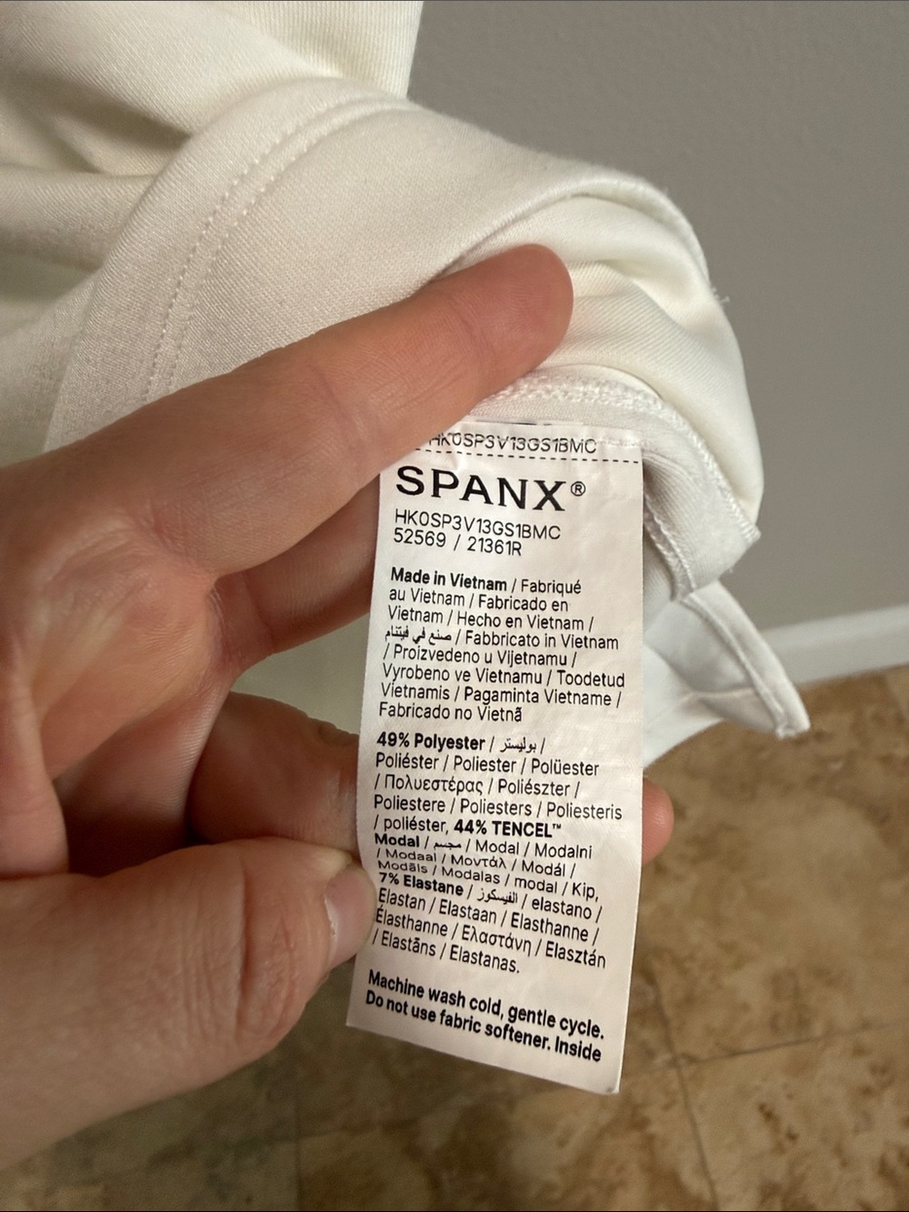 Spanx Womens Air Essentials White Blouse Tunic Tank cap Crew Neck Athletic - Picture 3 of 4